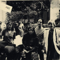 Soldier String Quartet, 1985, first live concert: Mary Wooten, Jill Jaffee, Dave Soldier, Laura Seaton, photo by Caroline Avery